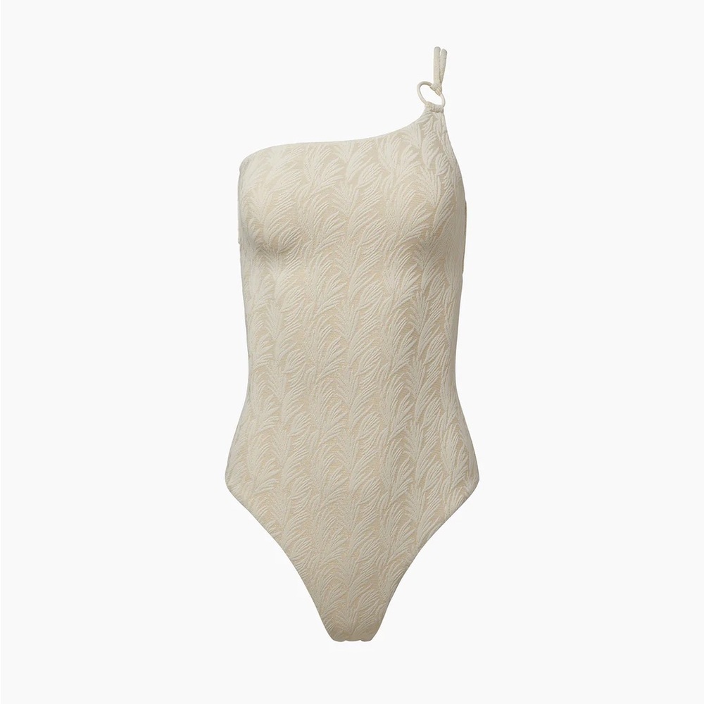 Onia Textured Asymmetric Strap Sloane One Piece Swimsuit - Picture 2 of 4